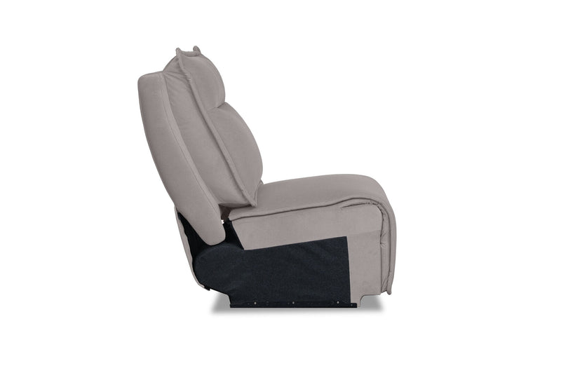 ALCINA FABRIC MODULAR ARMLESS FIXED CHAIR LIGHT GREY