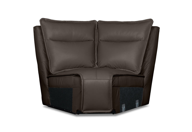 ALCINA LEATHER MODULAR CORNER WEDGE CHOCOLATE