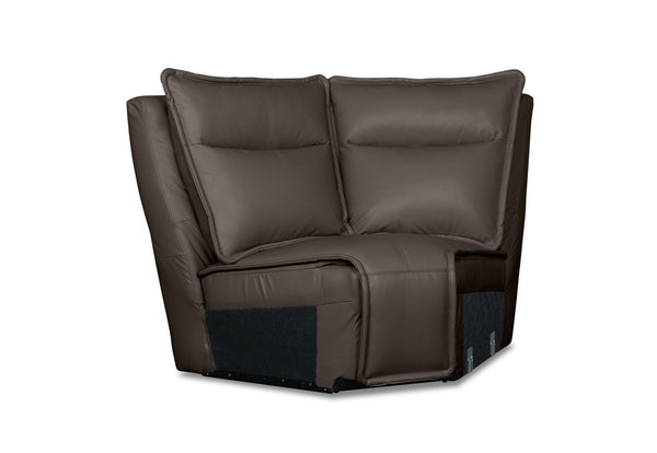 ALCINA LEATHER MODULAR CORNER WEDGE CHOCOLATE