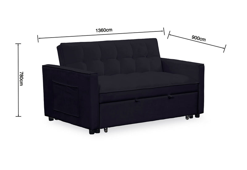 DELA CRUZ SOFA BED BLACK