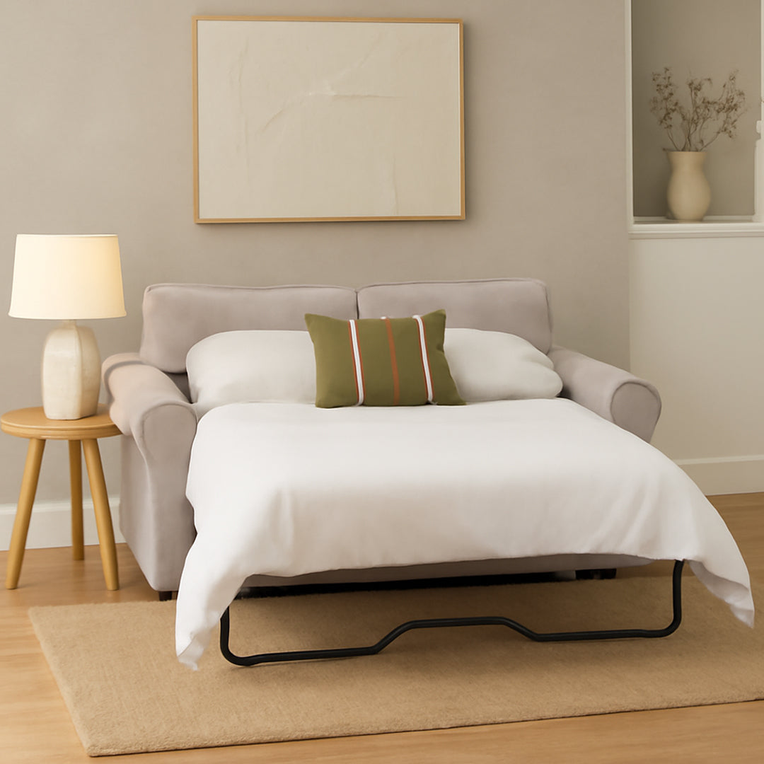 ALLI FABRIC 2.5 SEATER SOFA BED LIGHT GREY
