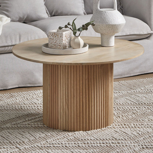 ANIKA ROUND MANGO WOOD COFFEE TABLE