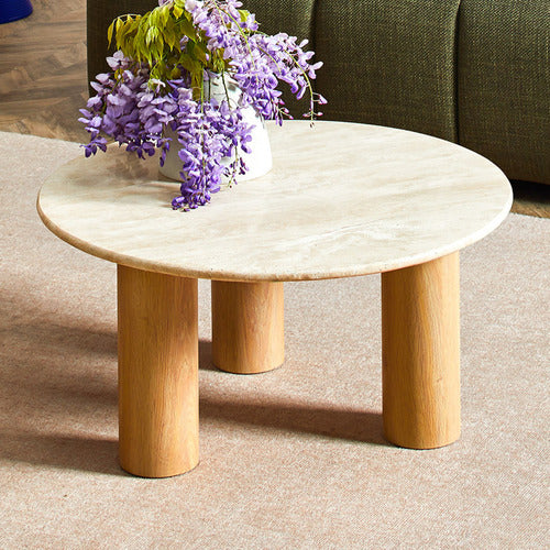 ARABELLA TRAVERTINE STONE COFFEE TABLE