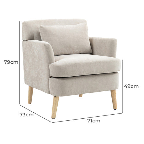 EVIE HOME ABIGAIL UPHOLSTERED ARMCHAIR