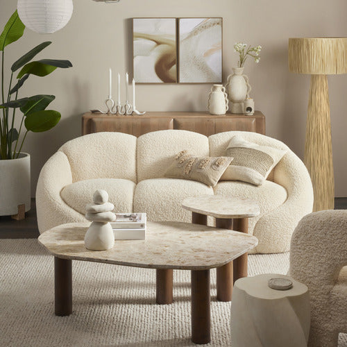 THE HOME COLLECTIVE ACACIUS 3 SEATER UPHOLSTERED SOFA