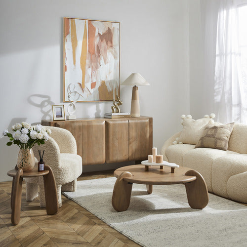 THE HOME COLLECTIVE ACACIUS 3 SEATER UPHOLSTERED SOFA