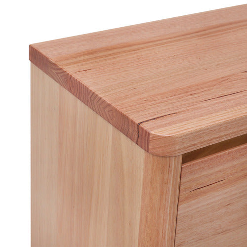 EVERGREEN HOME MONTY TASMANIAN OAK WOOD BEDSIDE TABLE