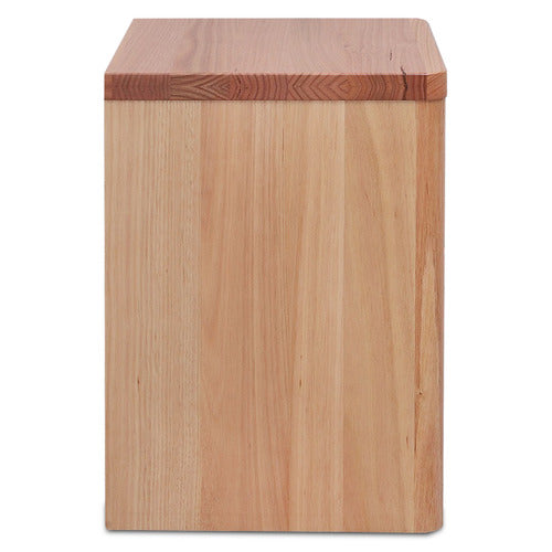 EVERGREEN HOME MONTY TASMANIAN OAK WOOD BEDSIDE TABLE
