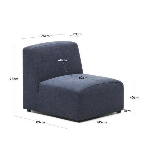LINEA FURNITURE ADDISON ARMLESS ARMCHAIR
