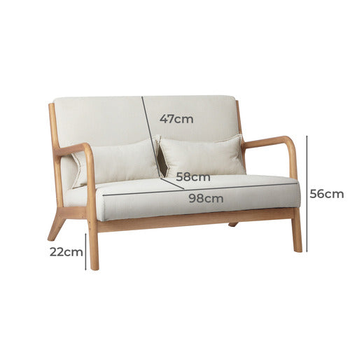 LIVING FUSION ADEARE 2 SEATER UPHOLSTERED SOFA