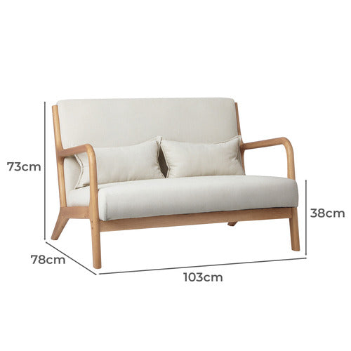 LIVING FUSION ADEARE 2 SEATER UPHOLSTERED SOFA