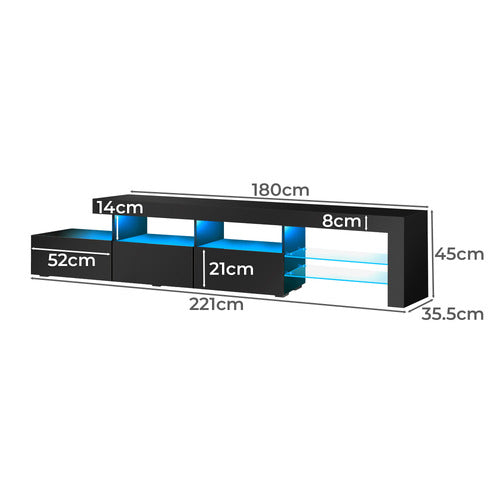LIVING FUSION ADELA ENTERTAINMENT UNIT WITH LED