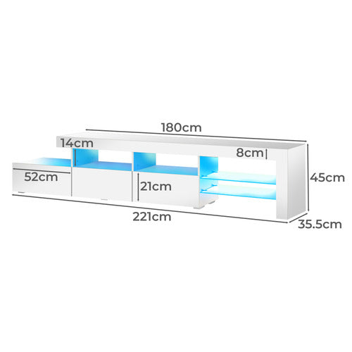 LIVING FUSION ADELA ENTERTAINMENT UNIT WITH LED
