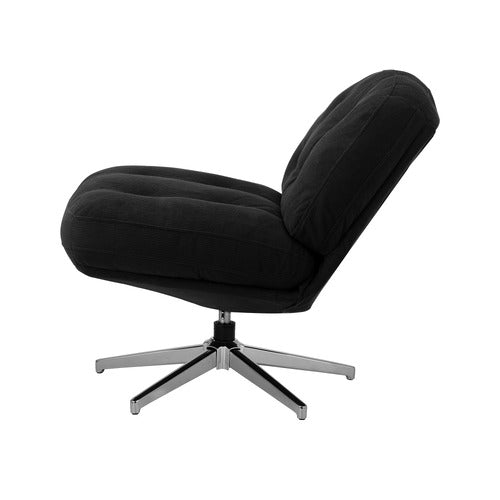 LIVING FUSION ADLER CORDUROY SWIVEL ACCENT CHAIR
