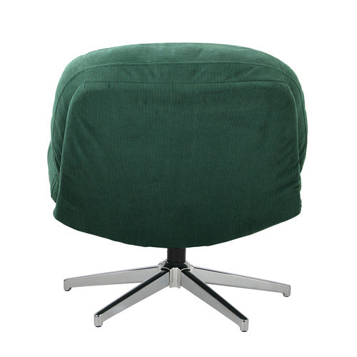 LIVING FUSION ADLER CORDUROY SWIVEL ACCENT CHAIR
