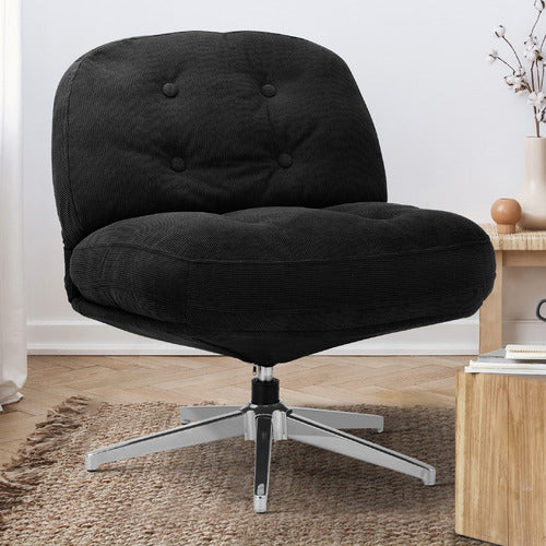 LIVING FUSION ADLER CORDUROY SWIVEL ACCENT CHAIR