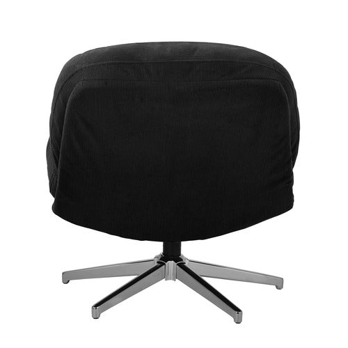 LIVING FUSION ADLER CORDUROY SWIVEL ACCENT CHAIR