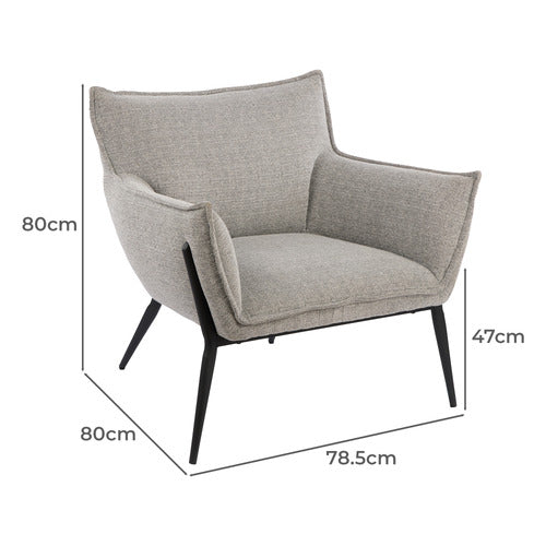 THE HOME COLLECTIVE ADRIA UPHOLSTERED ARMCHAIR