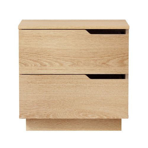 LIVING FUSION HALDEN 2 DRAWER BEDSIDE TABLE