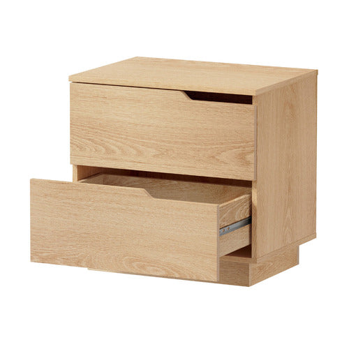 LIVING FUSION HALDEN 2 DRAWER BEDSIDE TABLE