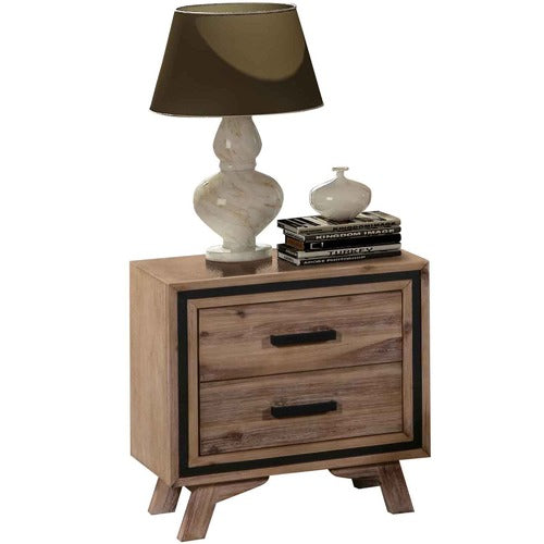 SOUTHERN STYLERS AIRLIE ACACIA BEDSIDE TABLE