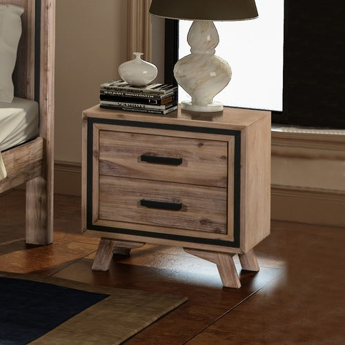 SOUTHERN STYLERS AIRLIE ACACIA BEDSIDE TABLE