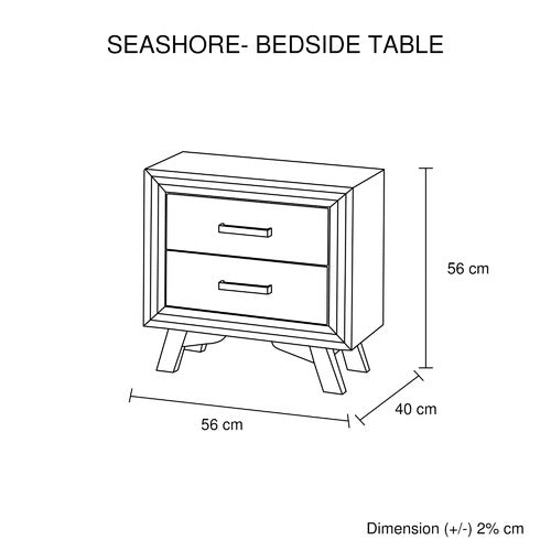 SOUTHERN STYLERS AIRLIE ACACIA BEDSIDE TABLE