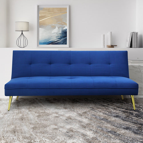 OAKLEIGH HOME AISLINN 3 SEATER SINGLE VELVET SOFA BED