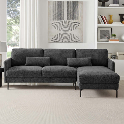 CORE LIVING ALABA 3 SEATER UPHOLSTERED SOFA WITH RIGHT CHAISE