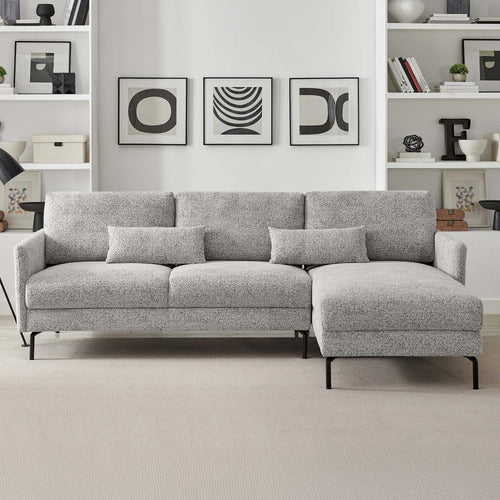 CORE LIVING ALABA 3 SEATER UPHOLSTERED SOFA WITH RIGHT CHAISE