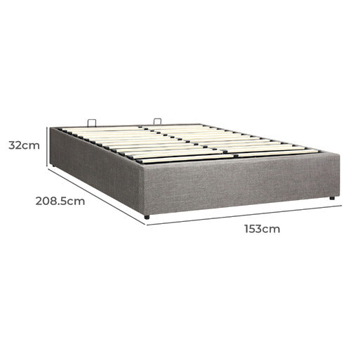 LIVING FUSION GREY ALDAN GAS LIFT STORAGE BED BASE