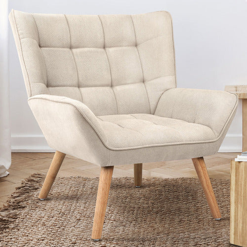 LIVING FUSION WINTHROP RUBBERWOOD ARMCHAIR