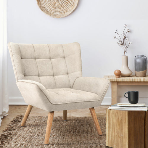 LIVING FUSION WINTHROP RUBBERWOOD ARMCHAIR