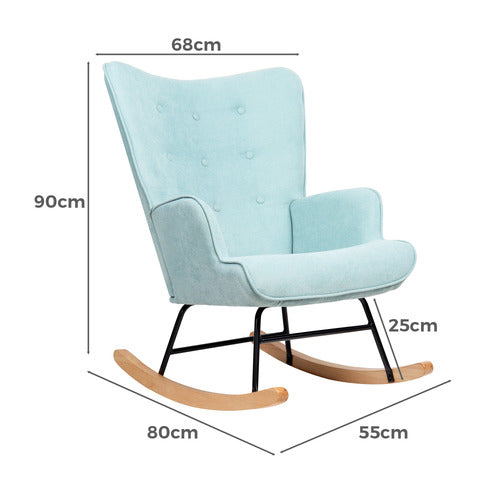 LIVING FUSION ALDAN UPHOLSTERED ROCKING CHAIR