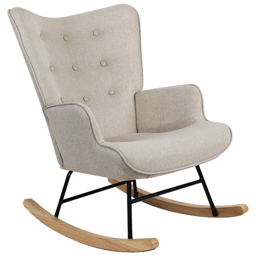 LIVING FUSION ALDAN UPHOLSTERED ROCKING CHAIR
