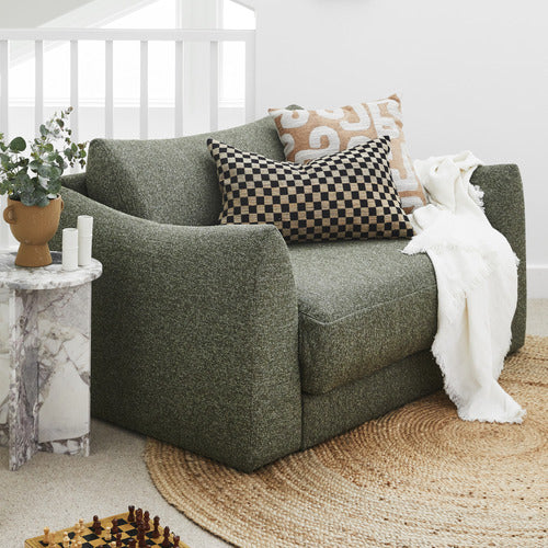 ALDO 1.5 SEATER OVERSIZED SINGLE BOUCLE SOFA BED