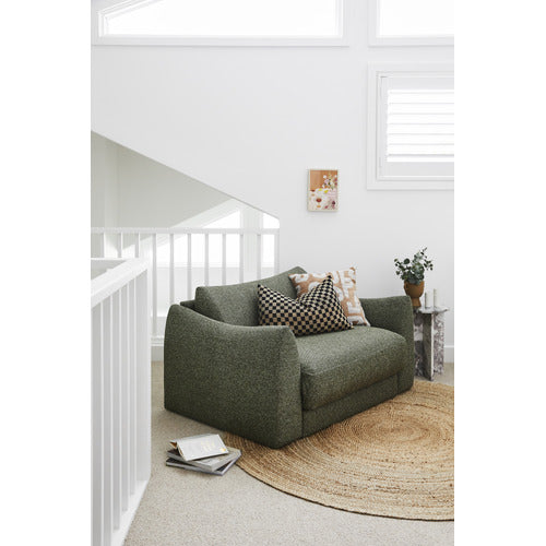 ALDO 1.5 SEATER OVERSIZED SINGLE BOUCLE SOFA BED