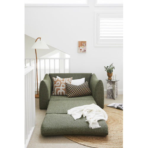 ALDO 1.5 SEATER OVERSIZED SINGLE BOUCLE SOFA BED
