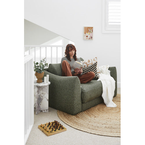 ALDO 1.5 SEATER OVERSIZED SINGLE BOUCLE SOFA BED