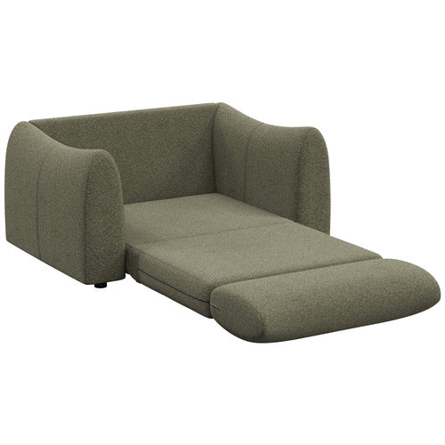 ALDO 1.5 SEATER OVERSIZED SINGLE BOUCLE SOFA BED