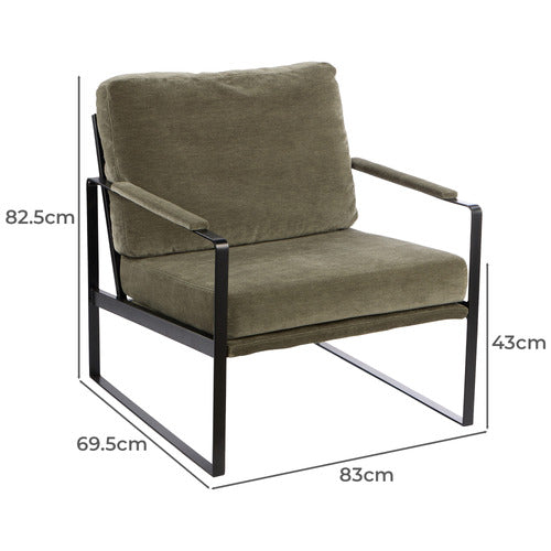 THE HOME COLLECTIVE ALDRIA CHENILLE ARMCHAIR