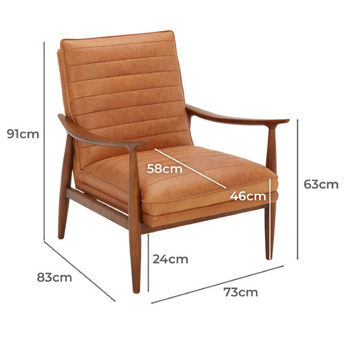 ALDRIC GENUINE LEATHER ARMCHAIR
