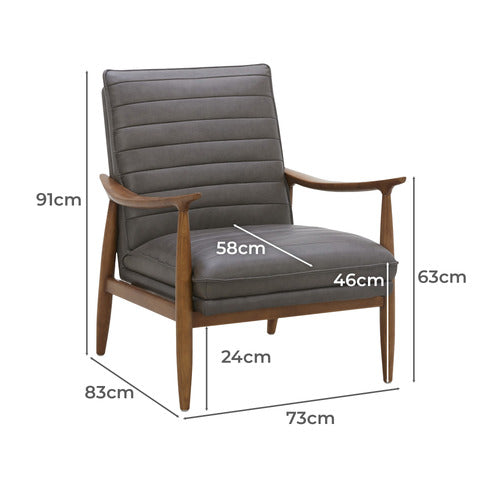 ALDRIC GENUINE LEATHER ARMCHAIR