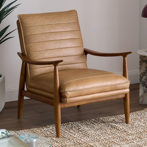 ALDRIC GENUINE LEATHER ARMCHAIR