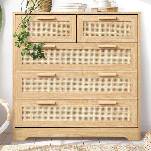 LIVING FUSION HOLLY RATTAN 5 DRAWER CHEST