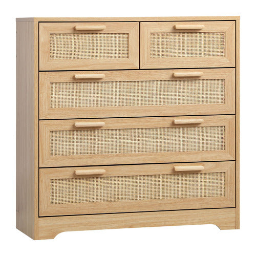 LIVING FUSION HOLLY RATTAN 5 DRAWER CHEST