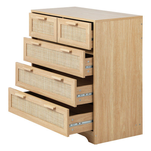 LIVING FUSION HOLLY RATTAN 5 DRAWER CHEST