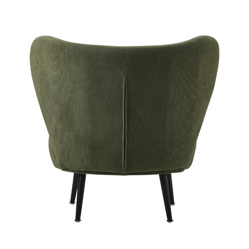 LIVING FUSION ALEYN CORDUROY VELVET WING BACK CHAIR