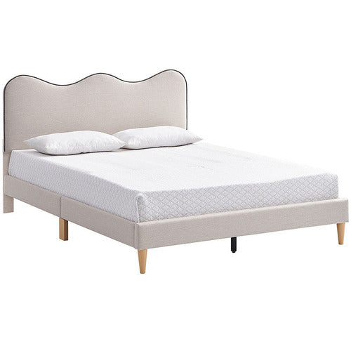 ALICE WAVY UPHOLSTERED QUEEN BED
