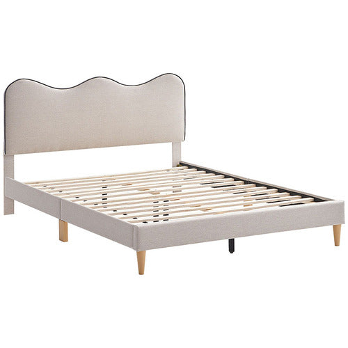 ALICE WAVY UPHOLSTERED QUEEN BED